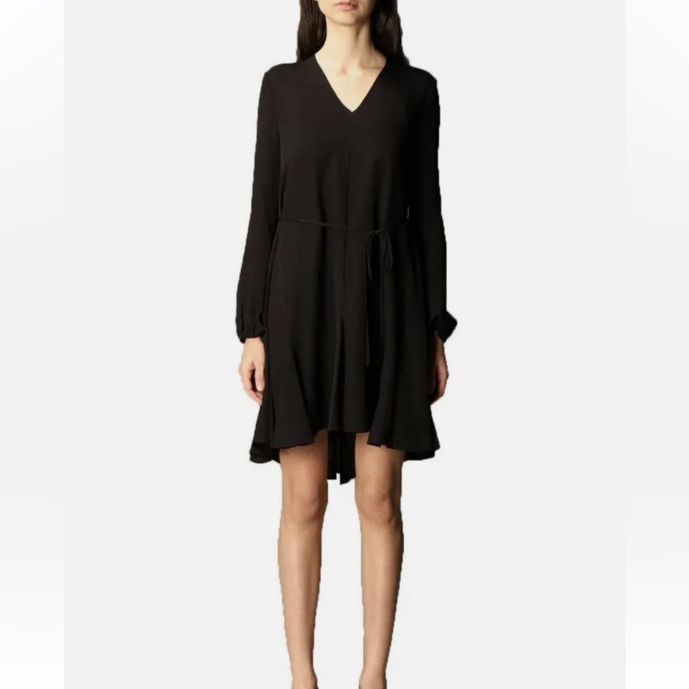THEORY Womens V Neck Godet Dr Solid Black Size L Silk Dress
K1102607 - Picture 2 of 9